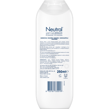 Neutral 0% Showergel Parfumvrije 250 ml