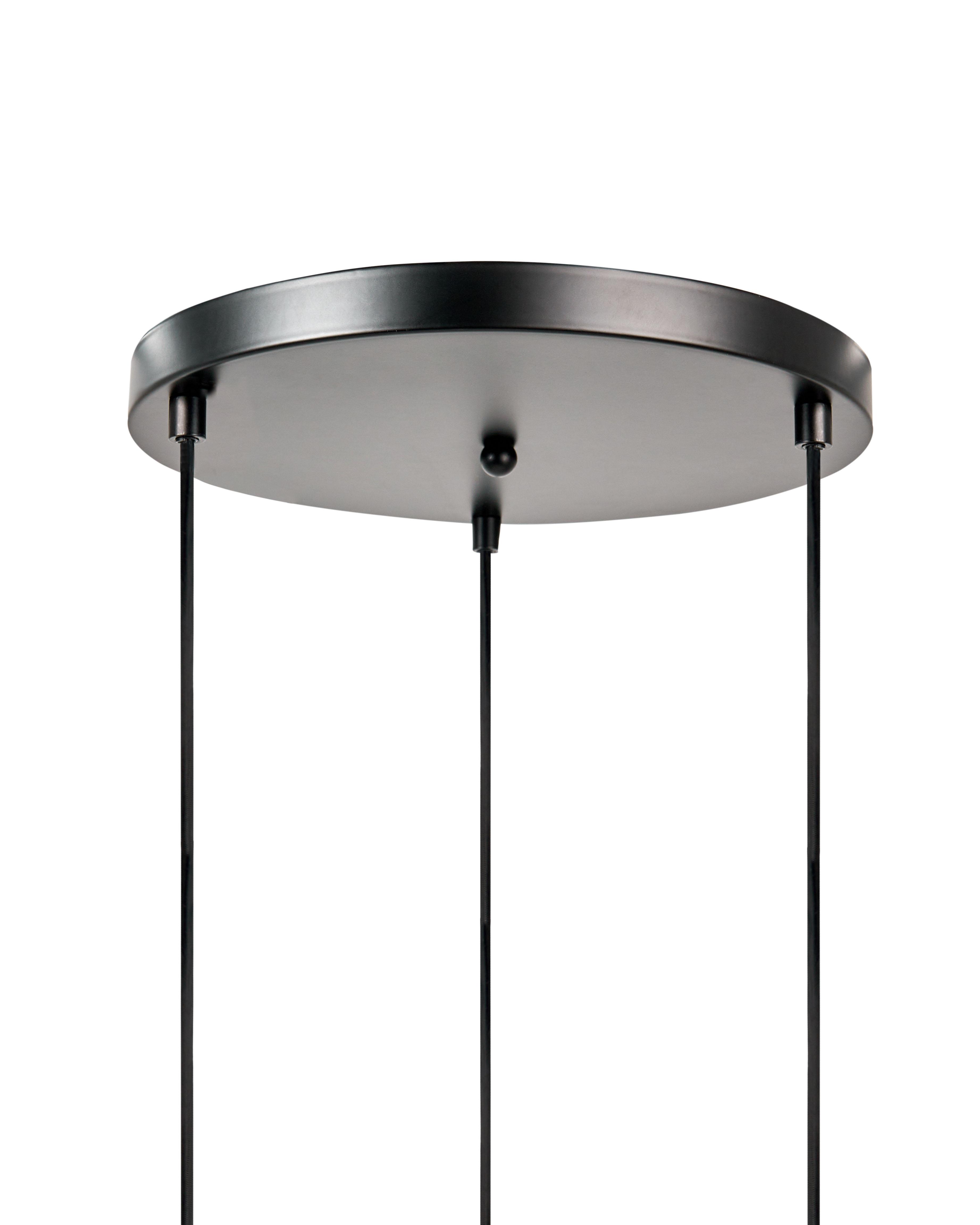 3-lichts hanglamp HONDE Papier Wit
