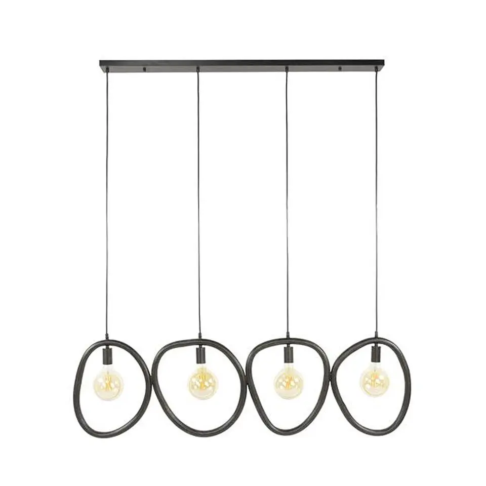 Hoyz Collection - Hanglamp Pebble 4 Lichts - Artic Zwart