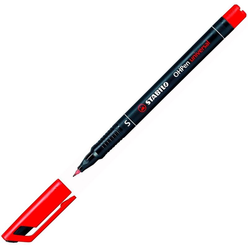 Marqueur permanent OhPen Stabilo pointe 0,4 mm - Pochette de 4