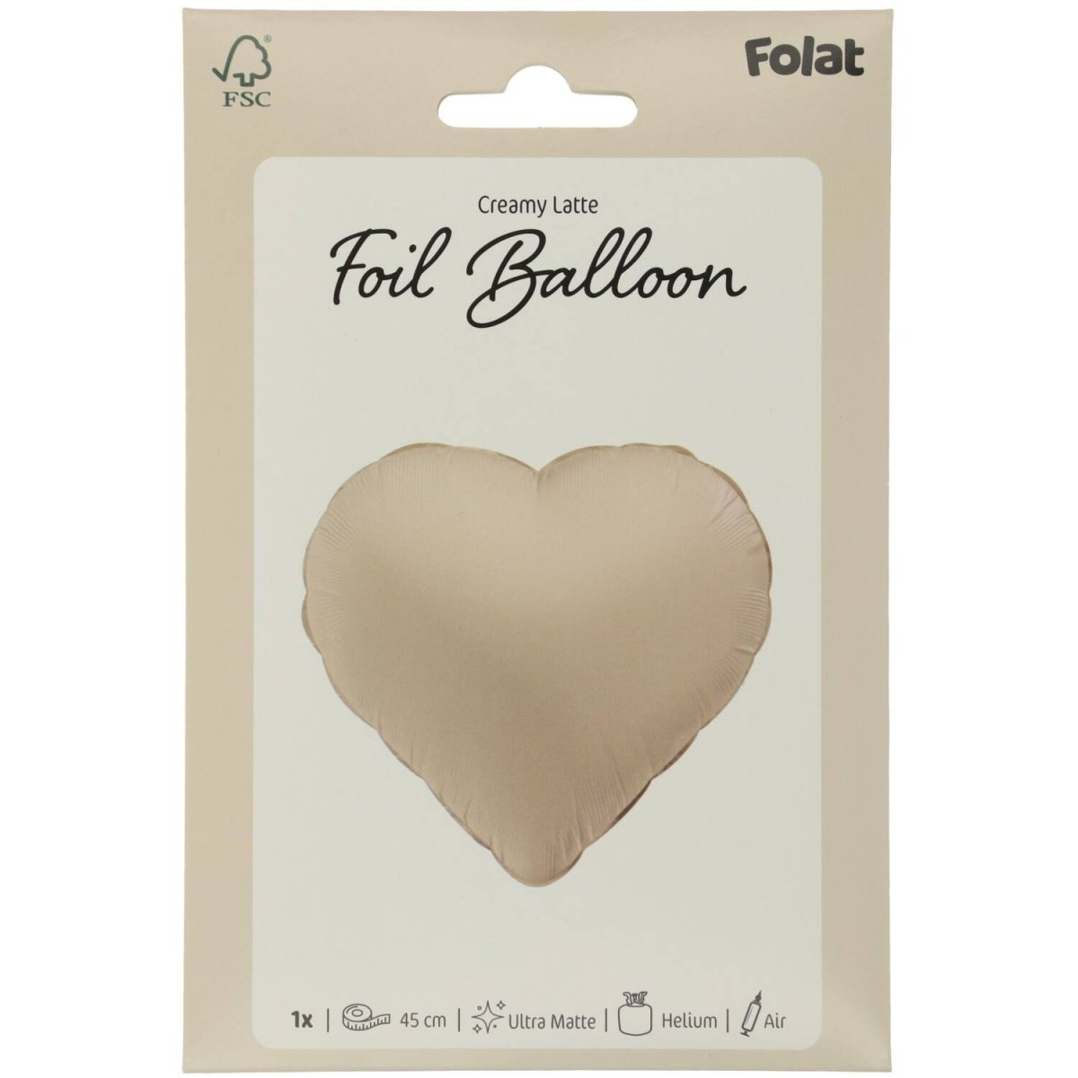 Hart Helium Ballon Nude Leeg 45cm