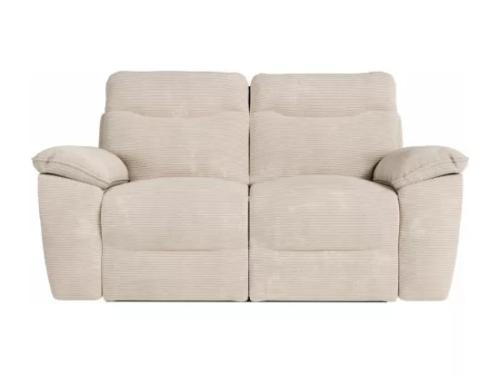 Canapé de relaxation manuel Ross 2 places en velours côtelé - Beige - L160 x P100 x H102cm - Loungitude