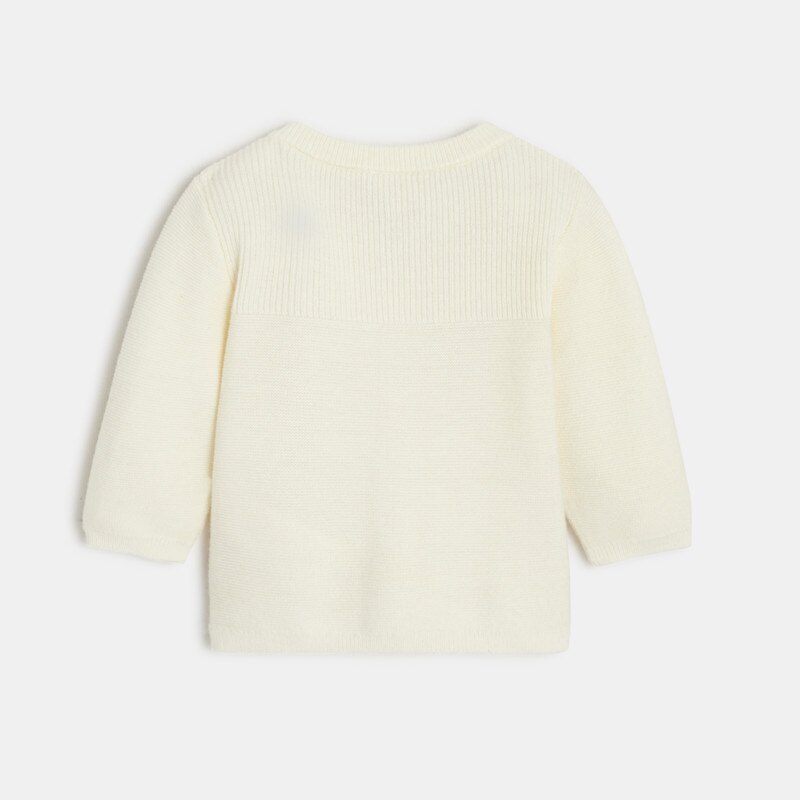 Cardigan bébé en tricot écru beige Catimini Beige