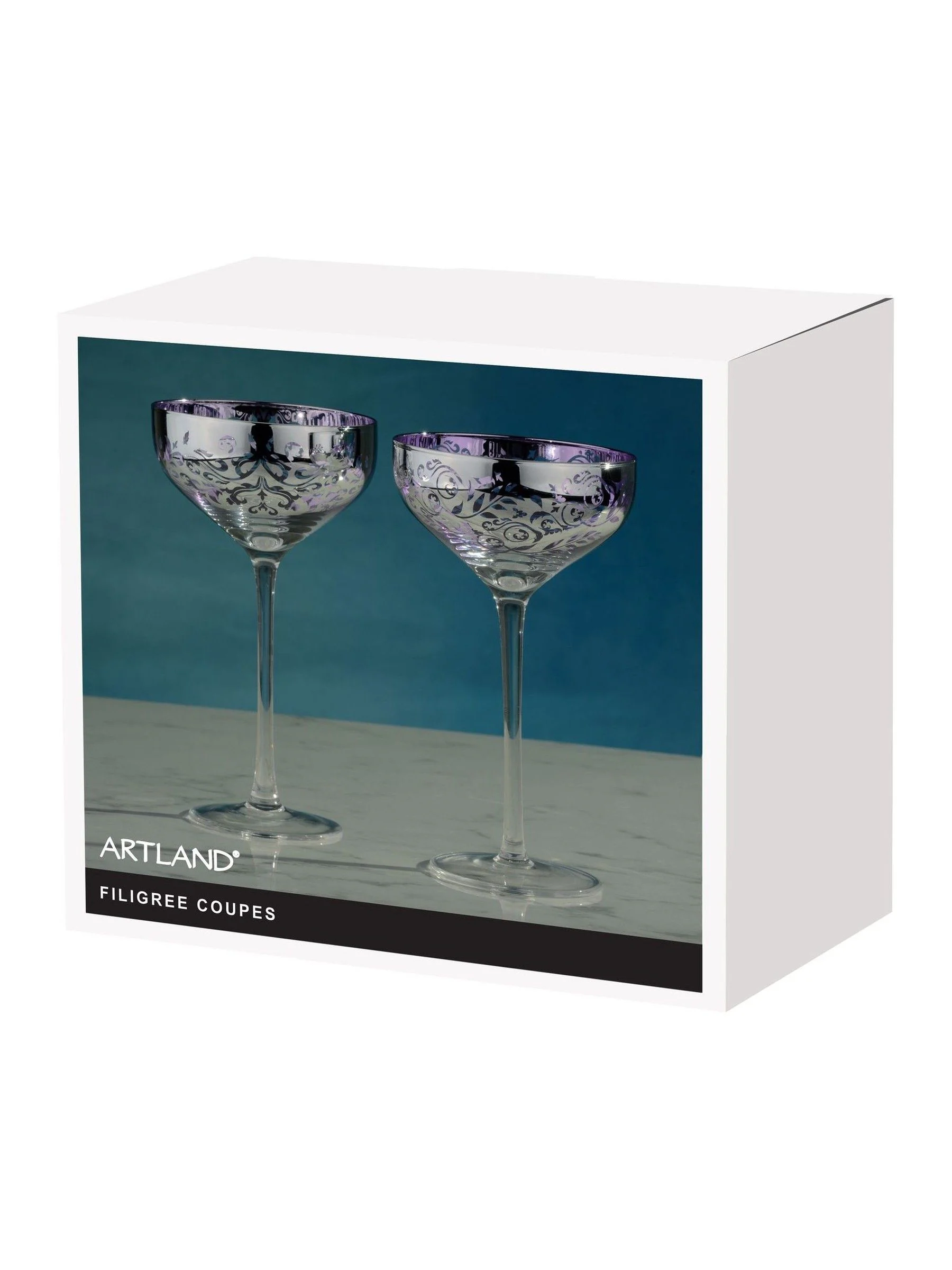 Artland Set of 2 Filigree Champagne Saucers
