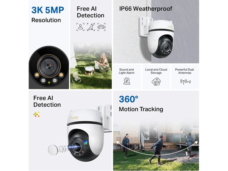 TP-Link Netzwerkkamera C530WS Outdoor Pan/Tilt Security Wi-Fi Camera