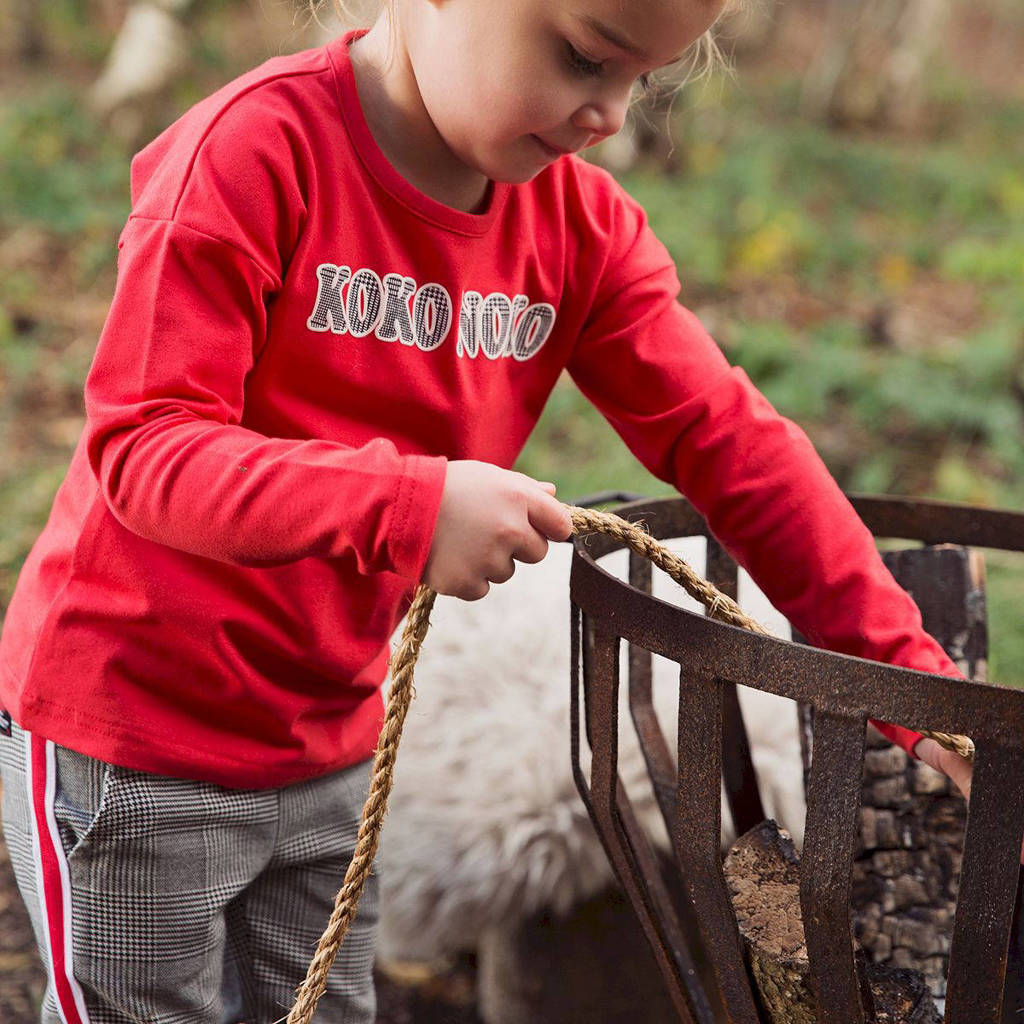 Koko Noko baby geruite broek zwart/wit/rood