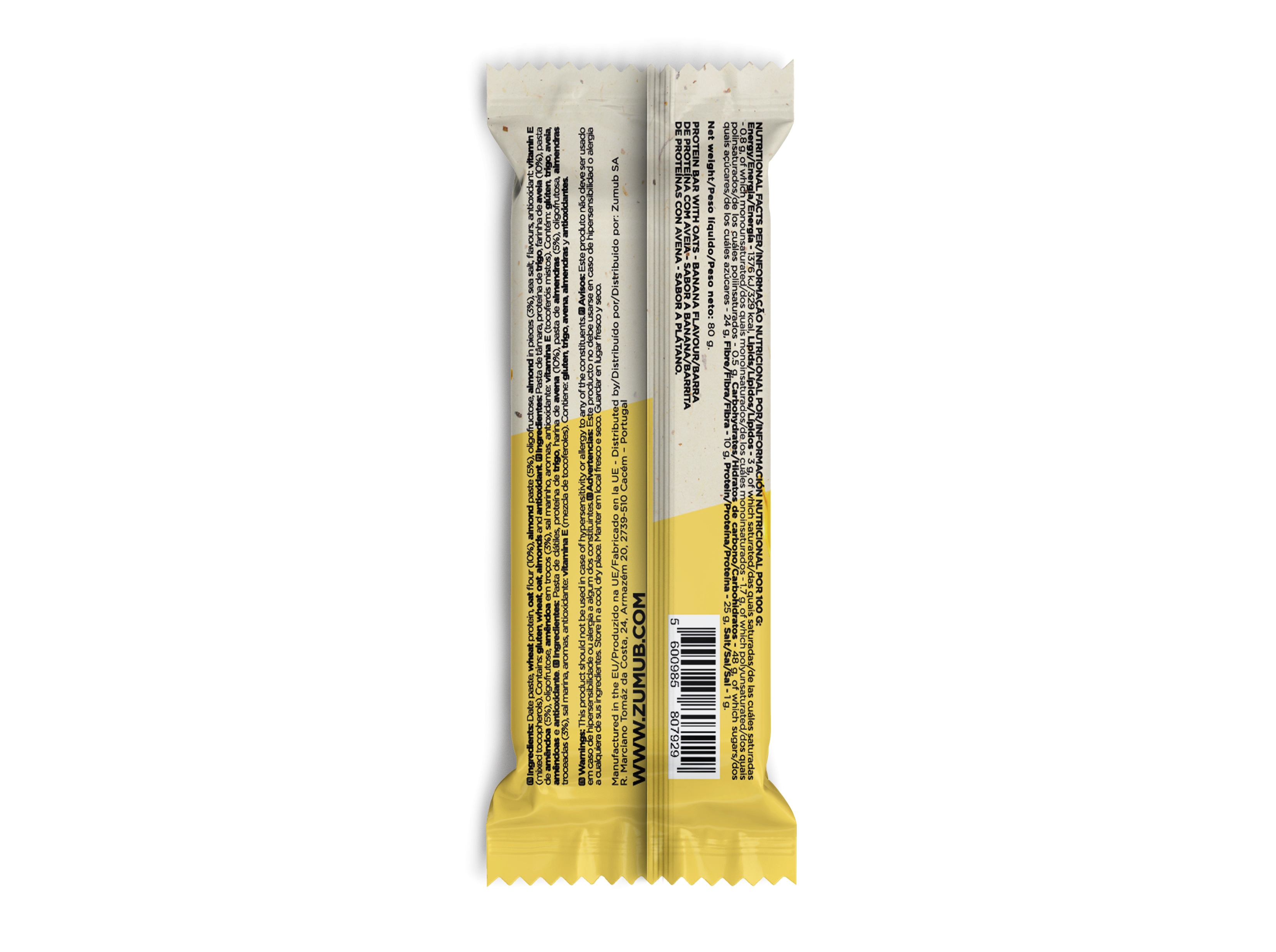BARRAS ZUMUB HEALTHY BREAK BANANA AVEIA 80G