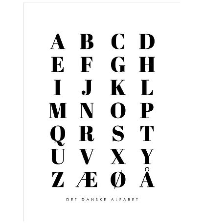 Citatplakat Poster - A3 - Alphabet Poster - Weiß