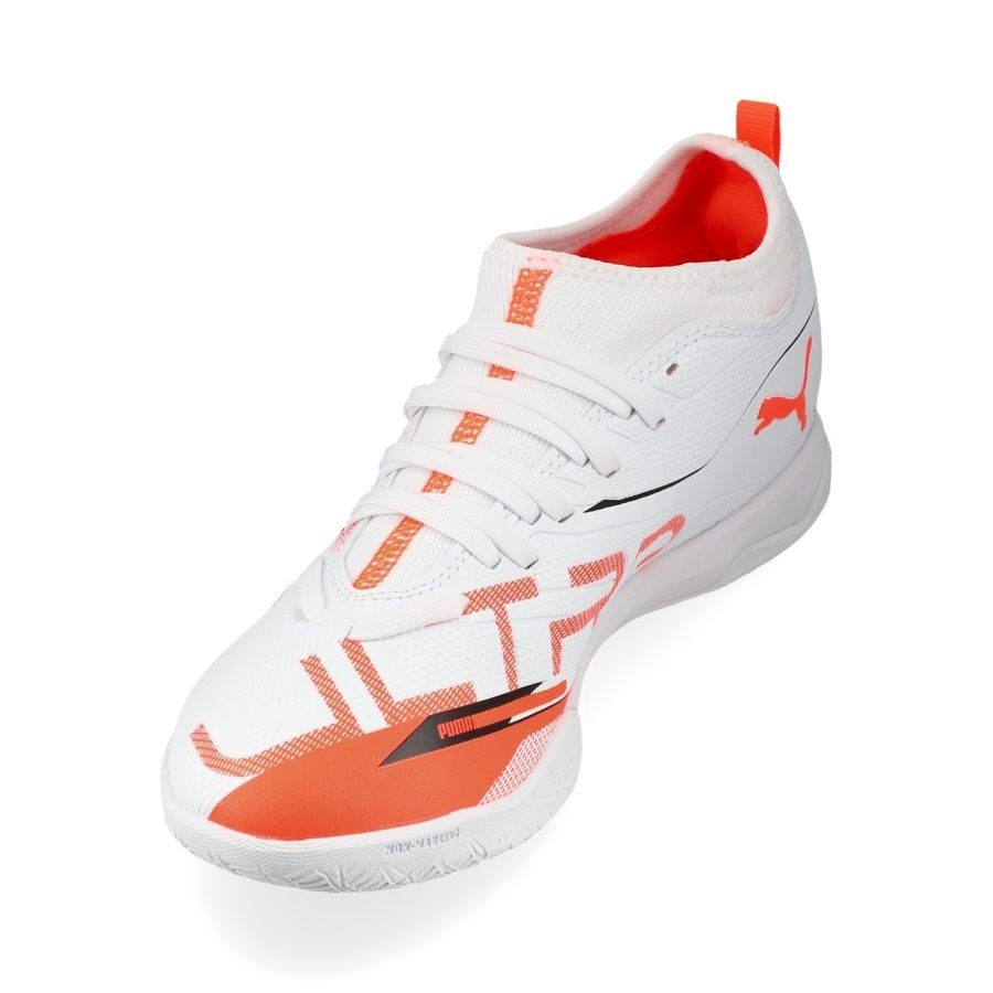 PUMA Ultra 5 Match IT   Mid Unlimited - Blanc/Noir/Glowing Red Enfant