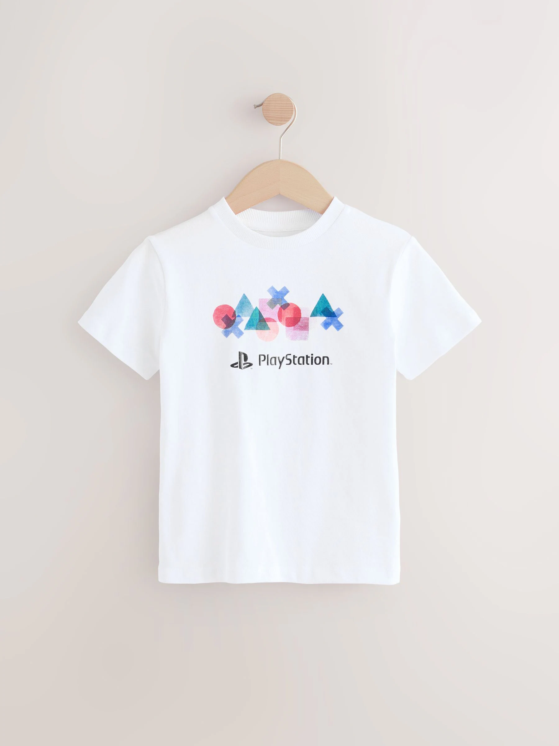 Wit - Playstation T-shirt van 100% katoen met korte mouwen (4-16jr)