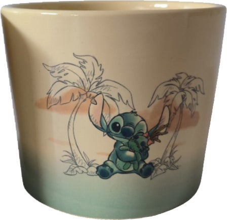 Disney bloempot Stitch wit D 8,5 H 7,5 cm