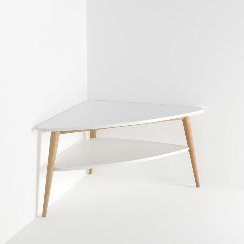 LA REDOUTE INTERIEURS - Jimi - TV-meubel - Wit - MDF - Hoek Model met Dubbel Tafelblad