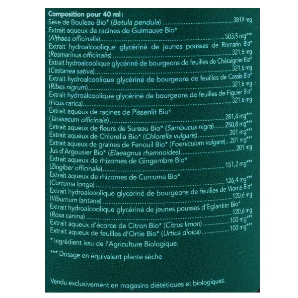 Diet Horizon Drainer 5 Emonctoires Orgânico 500ml