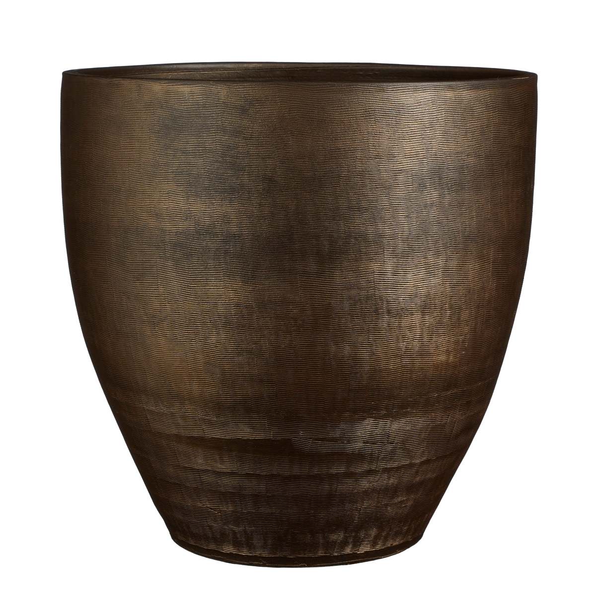 Mica decorations pot de fleur alicante - 47x47x46 cm - terre cuite - bronze