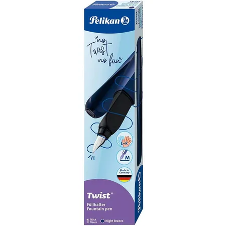 Pelikan Twist® Füllhalter Night Breeze, M-Feder, 1 Stück in Faltschachtel
