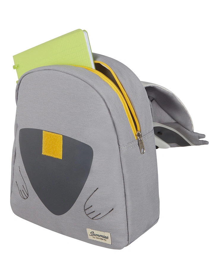 Rucksack HAPPY SAMMIES ECO S – RACOON REMY (24x27,5x14,5) in grau