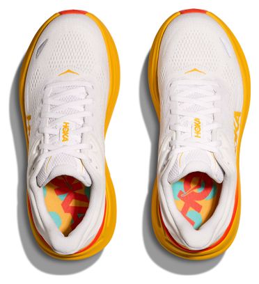 Chaussures Running Hoka Bondi 9 Blanc/Jaune Femme