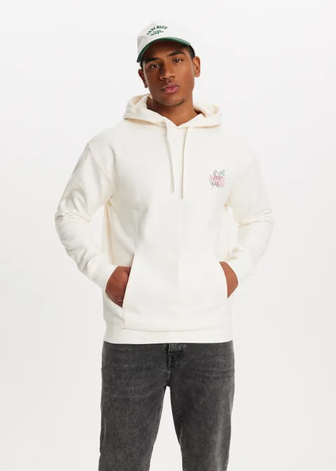 Hoodie met backprint united off-white (CREME.L)