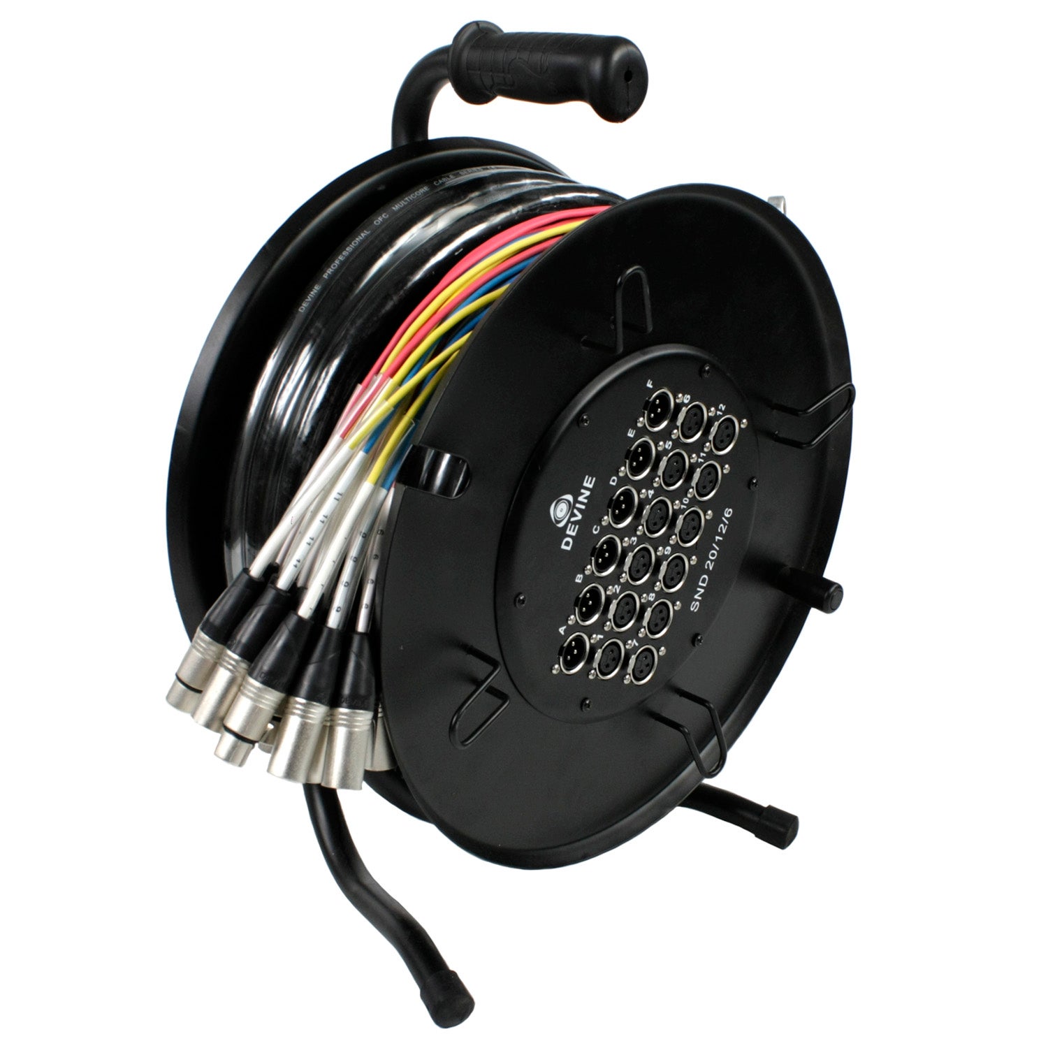 Devine SND-20-12-6 Stagesnake XLR stage haspel 12-weg 20 meter