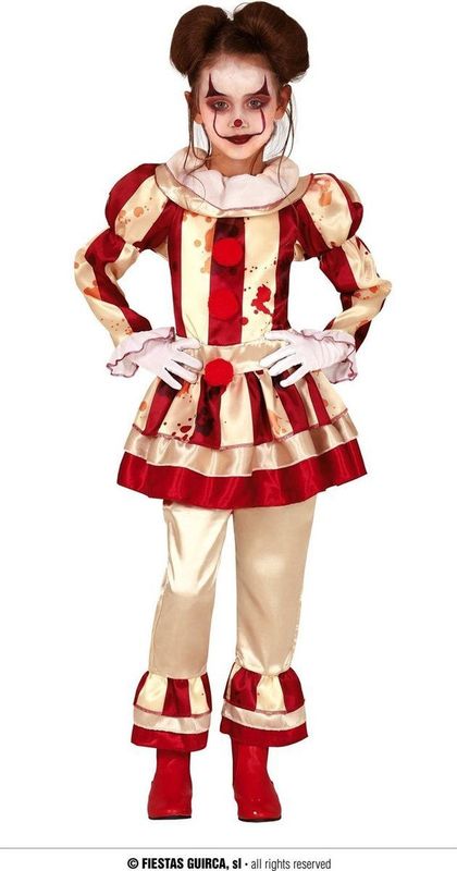 Fiestas Guirca Striped Clown Girl Halloween Kostuum voor kinderen Halloween Halloween kostuum meisjes