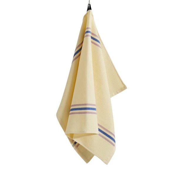 HAY  Canteen viskestykke - Cream and Blue