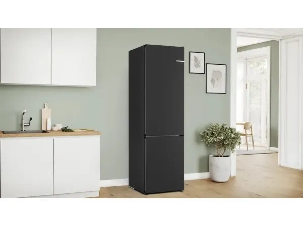 Bosch Serie 4 KGN39EXCF, 363 L, SN-T, 10 kg/24t, C, Frisk zone, aflukke, Sort, Rustfrit stål