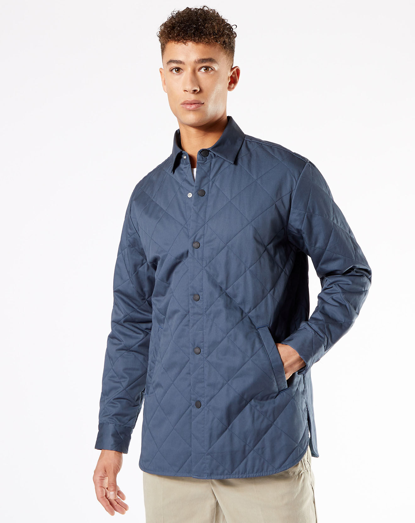 Dockers Veste Quilted Overshirt gris foncé