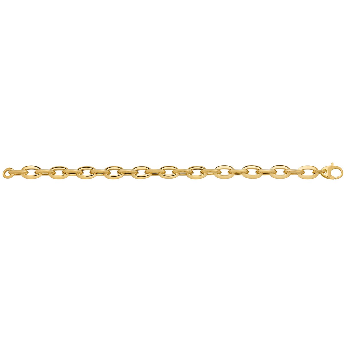 Bracelet Brillaxis maille ovale or jaune 18 carats