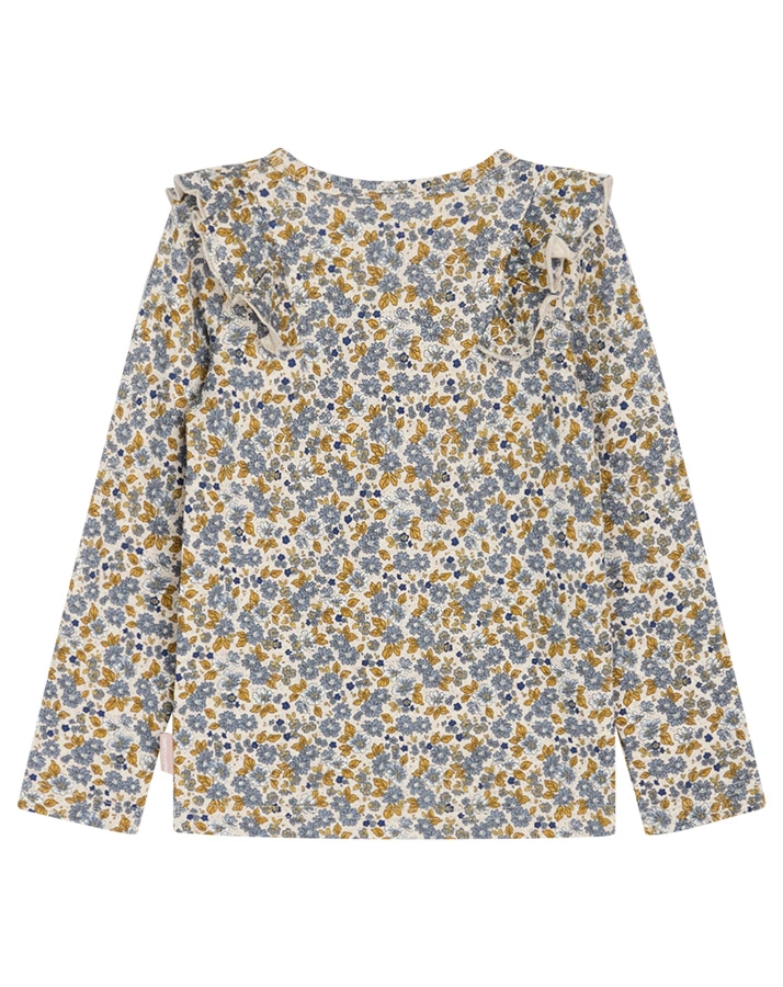Langarmshirt ALEXIA mit Rüschen in blue tint