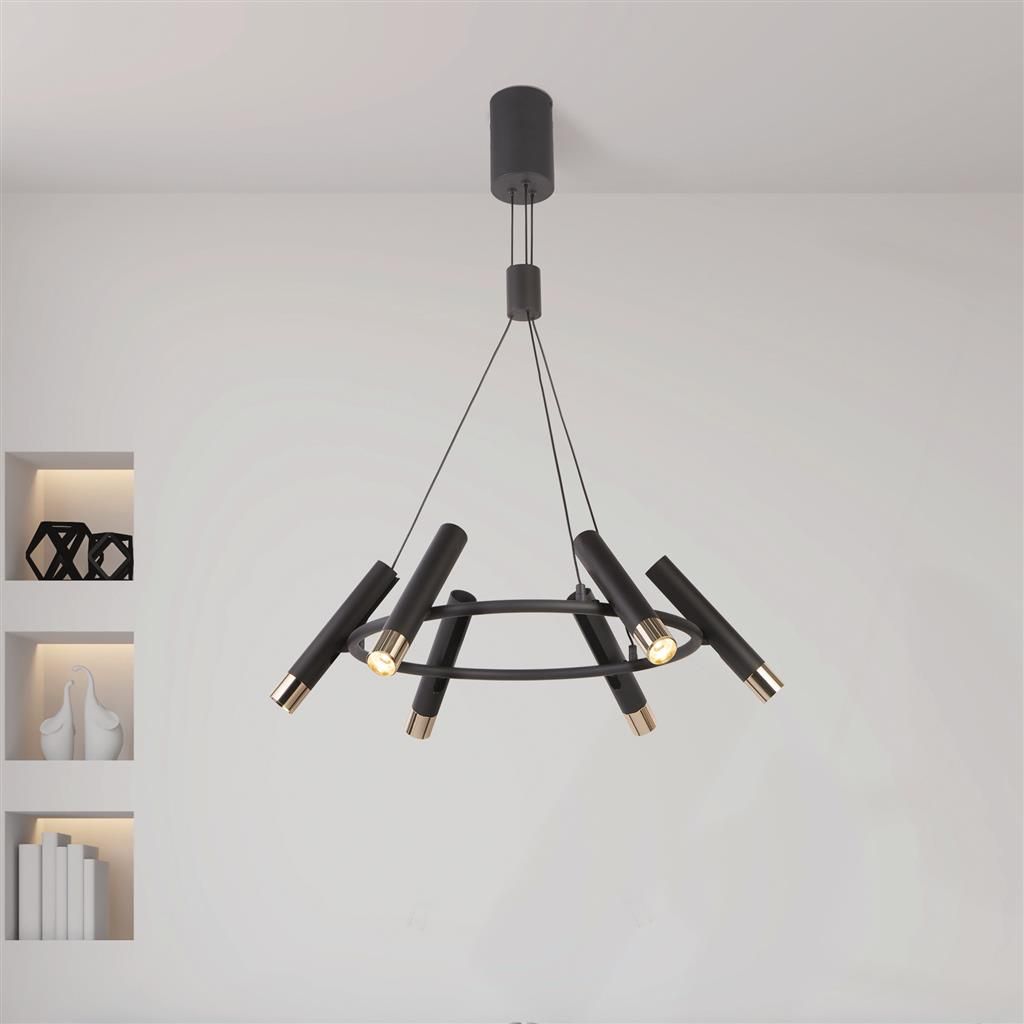 Hanglamp 31651-6BK Cylinder