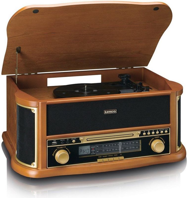 Lenco - TCD-2551WD - Platenspeler - Hout - Retro Ontwerp
