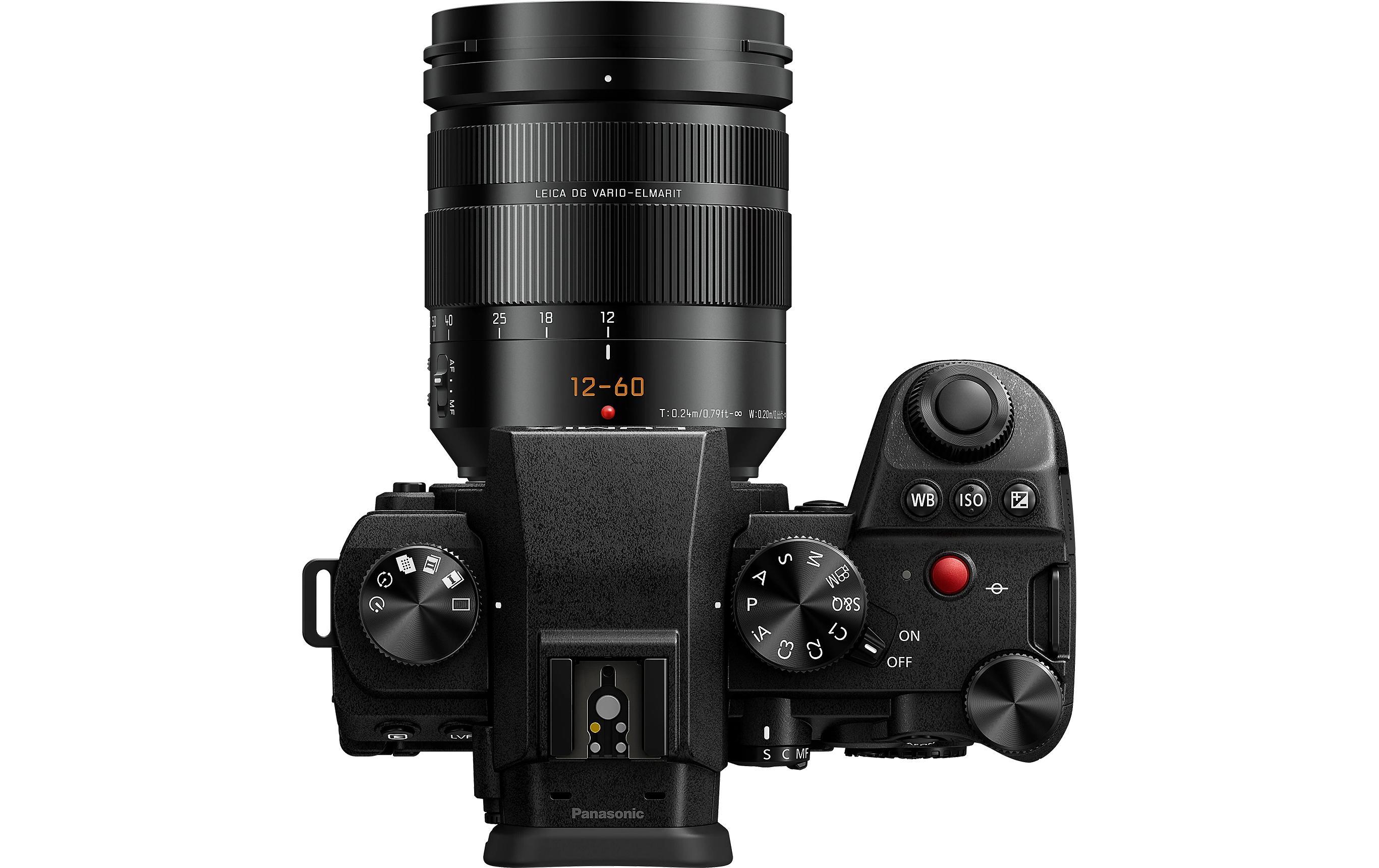 Fotokamera G9 II + Lumix 12-60 mm F2.8-4.0<br>Spiegellose Kamera mit neuem 25.2-MP-MOS-Sensor, Phasen-Hybrid-Autofokus, Serienaufnahmen mit 60 B/s , BIS mit 8.0 Blendenstufen und vielem mehr