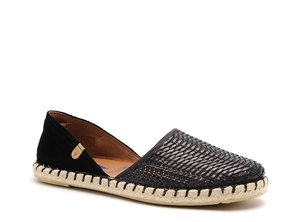 Verbenas ballerines femme carmen tresse noir