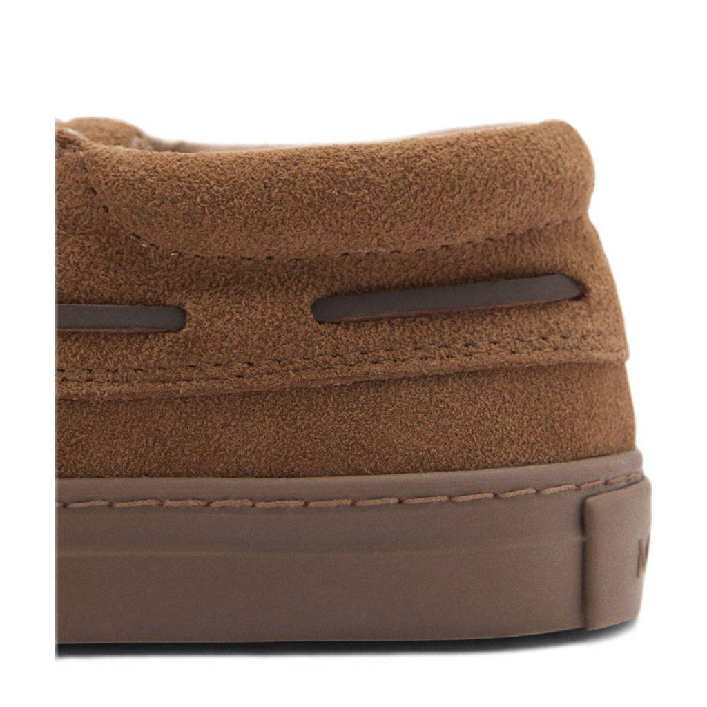 Mango Kids suède sneakers cognac