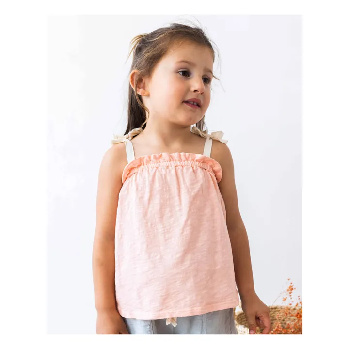 Búho Top à Bretelles Coton Bio Flamé | Rose
