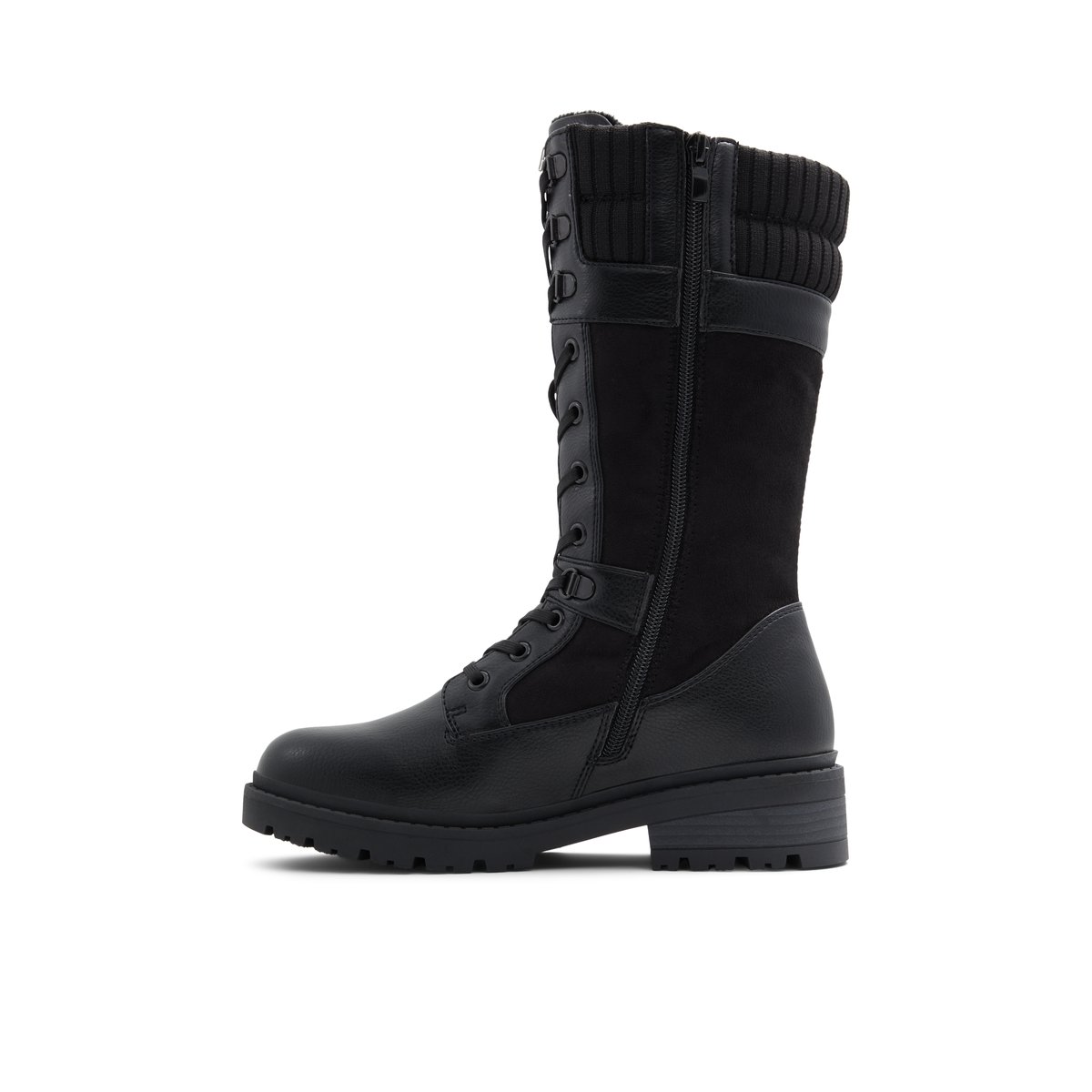 BANFF TRAIL PREMIUM-Flowers-Bottes mi-mollet d'hiver - Semelle tracteur - Noir