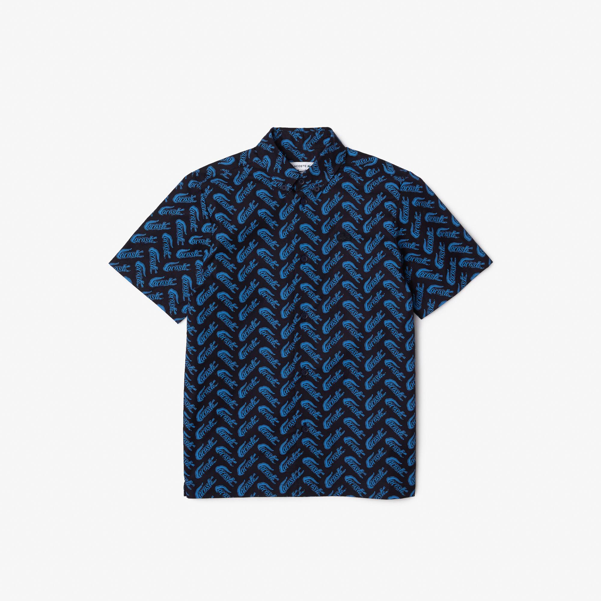 Chemise manches courtes garçon Lacoste en voile de coton T-Shirts & Chemises - Bleu - Lacoste - Garçon