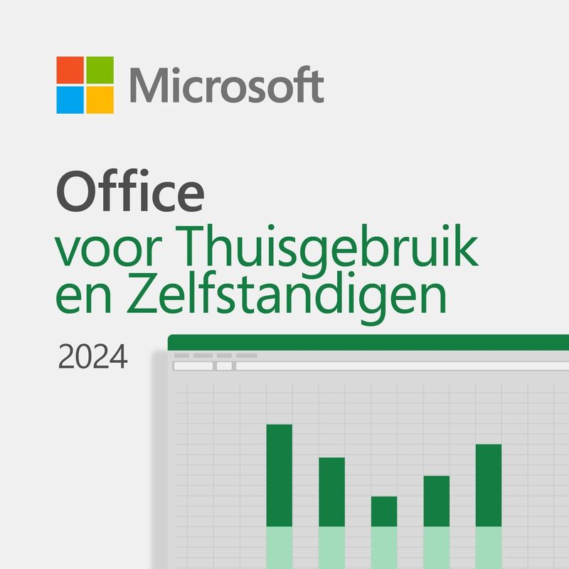 Microsoft Office 2024 Thuisgebruik & Zelfstandigen - Softwarebundel - Eenmalige Aanschaf