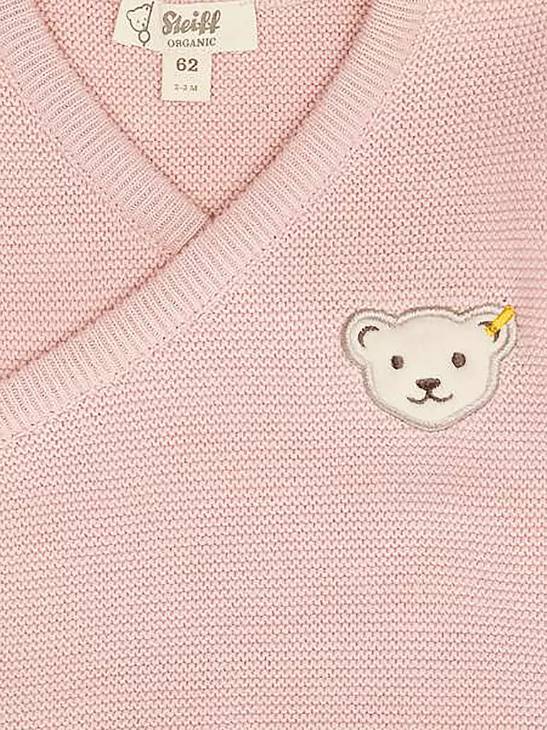 STEIFF Baby Set Strickjacke und Strickhose 2 teilig rosa