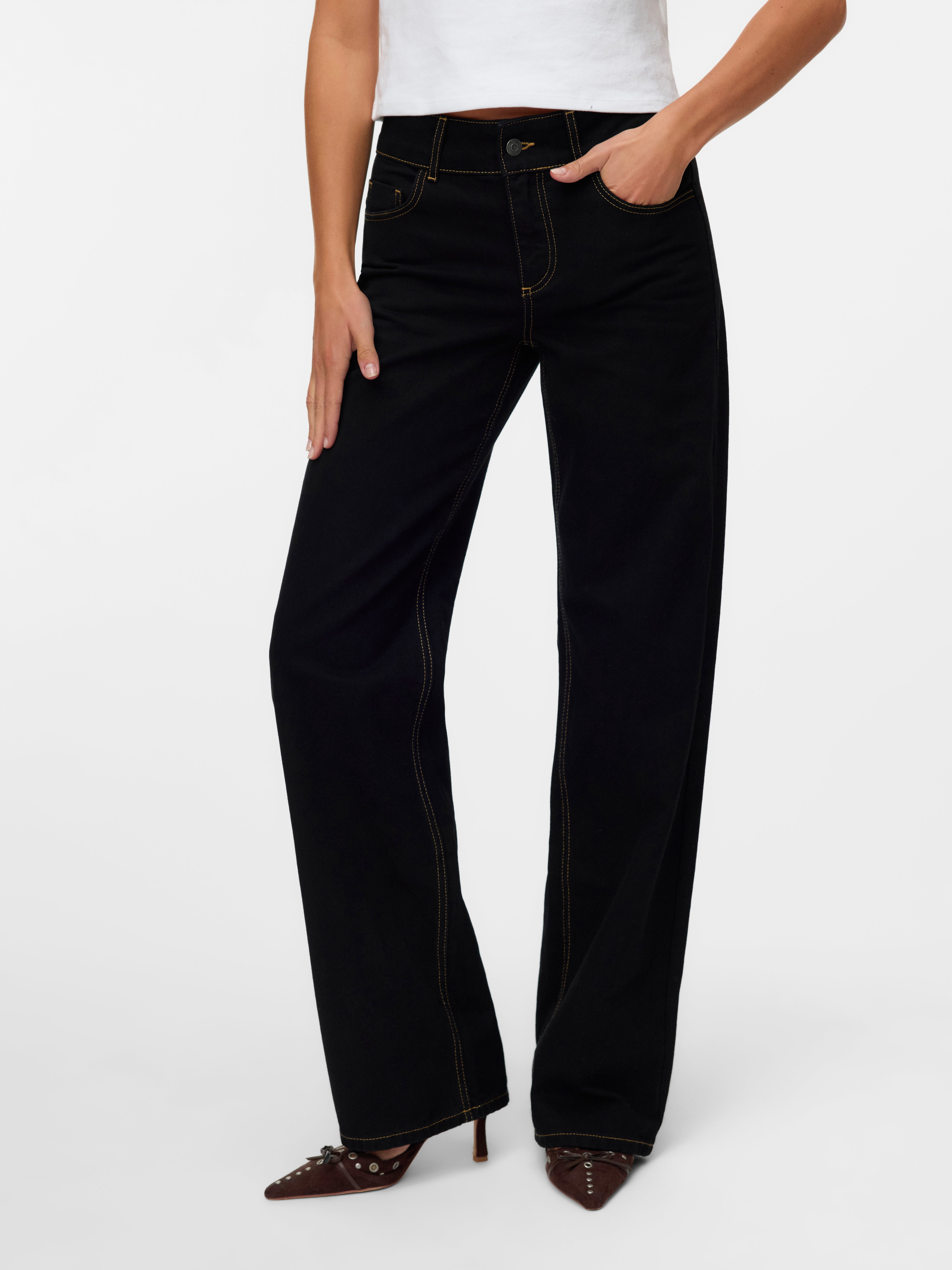 SNRANCY Mid rise Wide leg fit Jeans