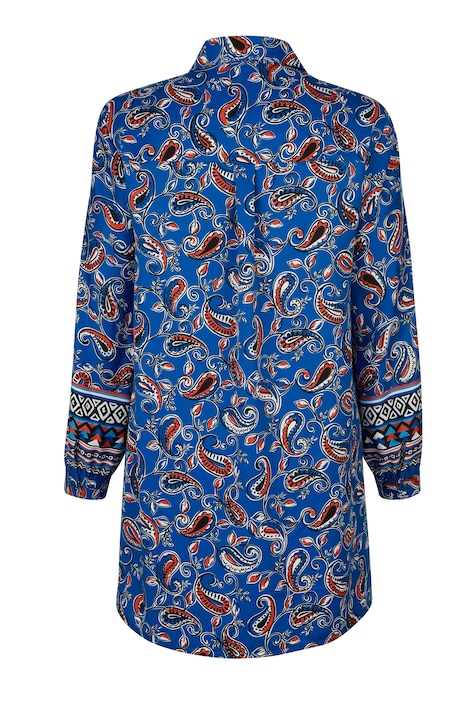 Longbluse, Paisley-Print, Langam mit Bordüre