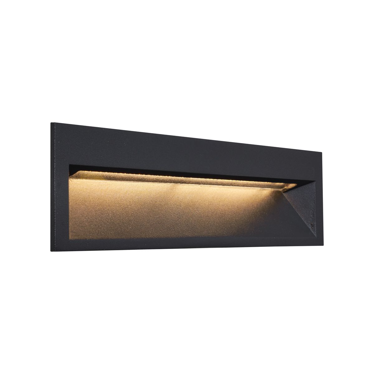 Moderne inbouw wandlamp zwart 28cm incl. LED IP65 - Mert