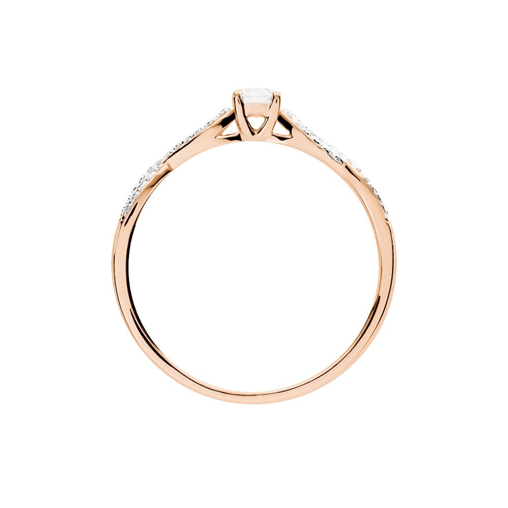Bague Solitaire Livia Or Rose Diamant