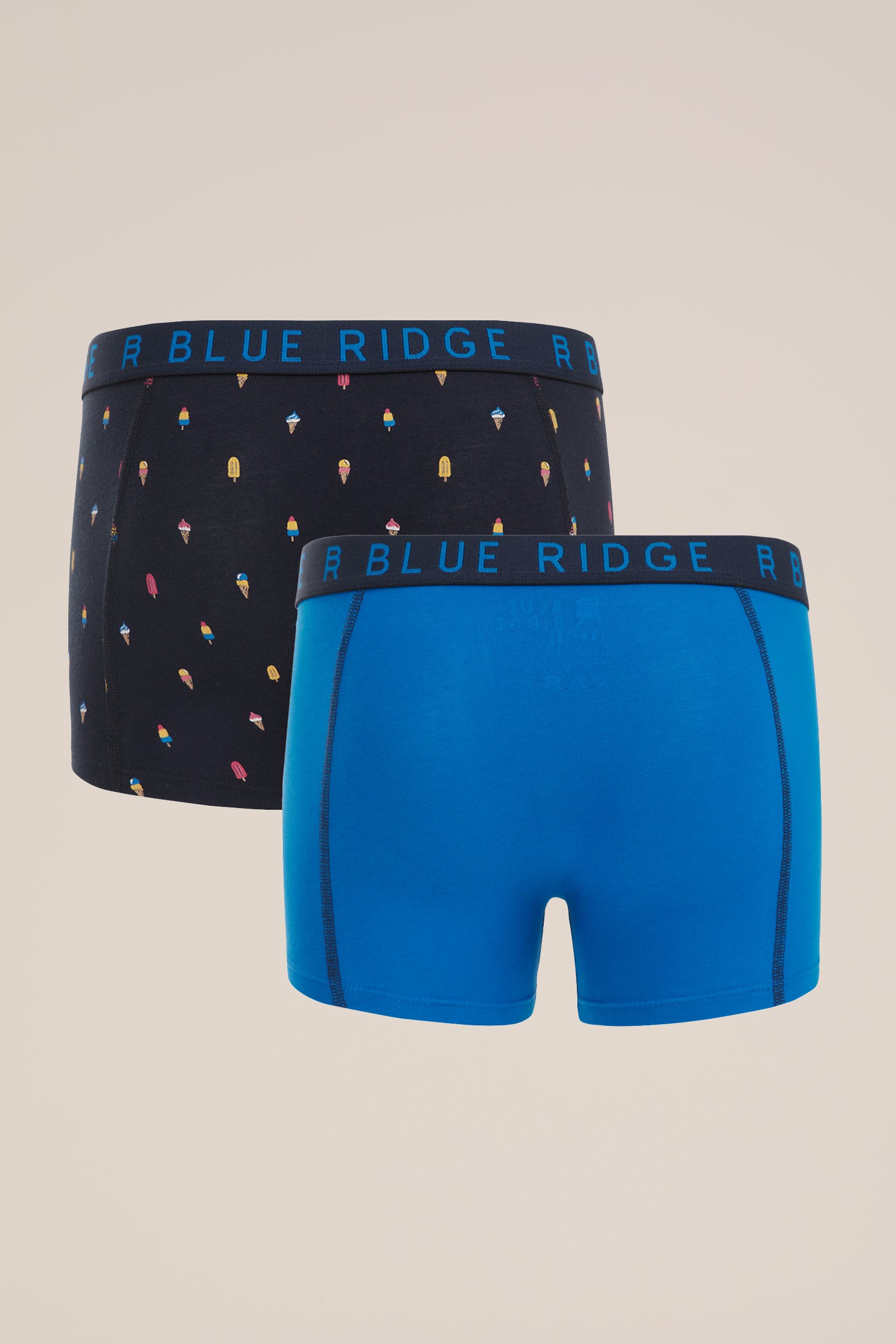 Jongens boxershorts, 2-pack Blue Ridge Marineblauw
