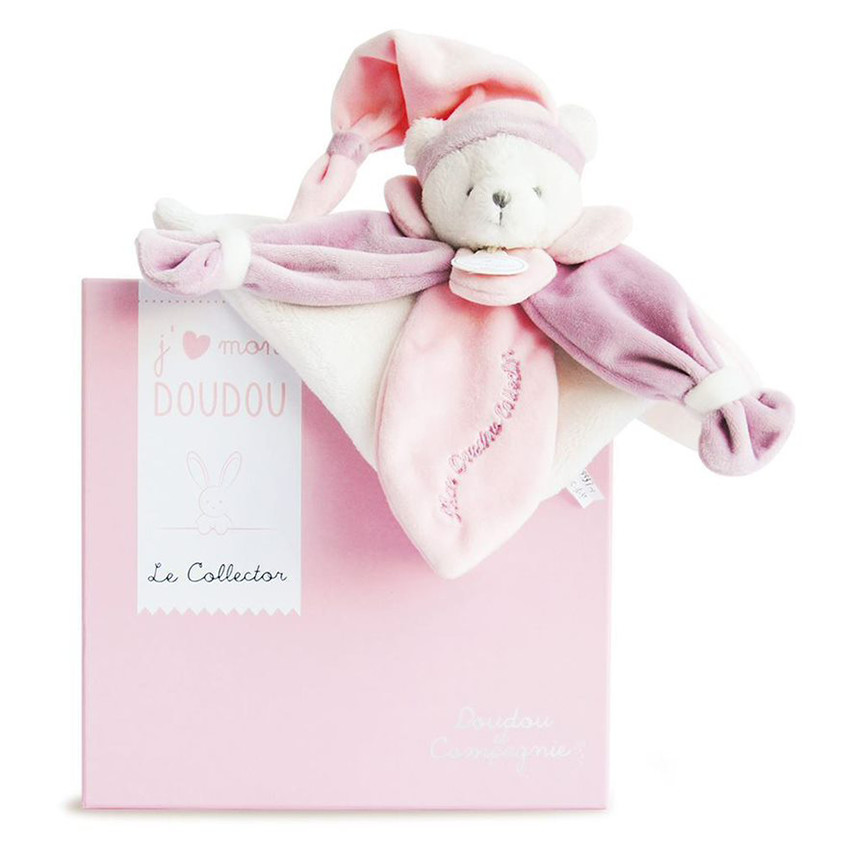 Doudou plat Ours Rose