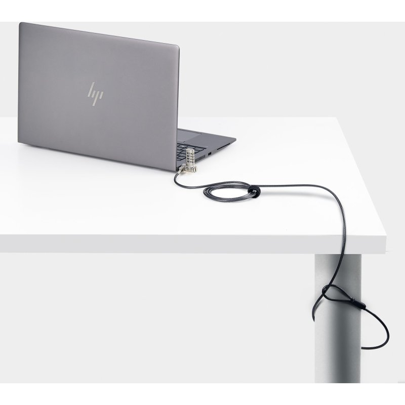 StarTech.com Antivol Universel pour Ordinateur Portable de 2m, Câble de Sécurité Sérialisé pour Ordinateur Portable, Compatible avec Noble Wedge®/Nano/K-Slot, Serrure Universelle, Câble à Combinaison Sans Clé, TAA