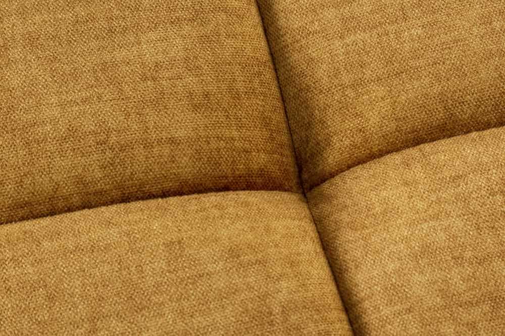 Extravaganter Hocker ELEGANCIA 110cm senfgelb Vogue Velours Samt mit Ziersteppung