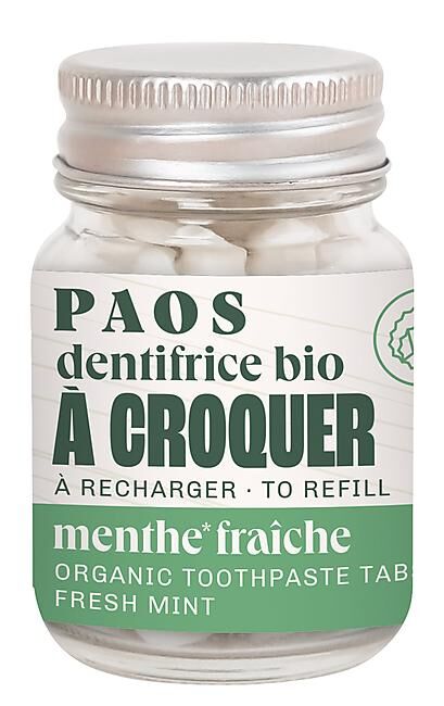 PAOS - DENTIFRICE A CROQUER A LA MENTHE FRAICHE BIO