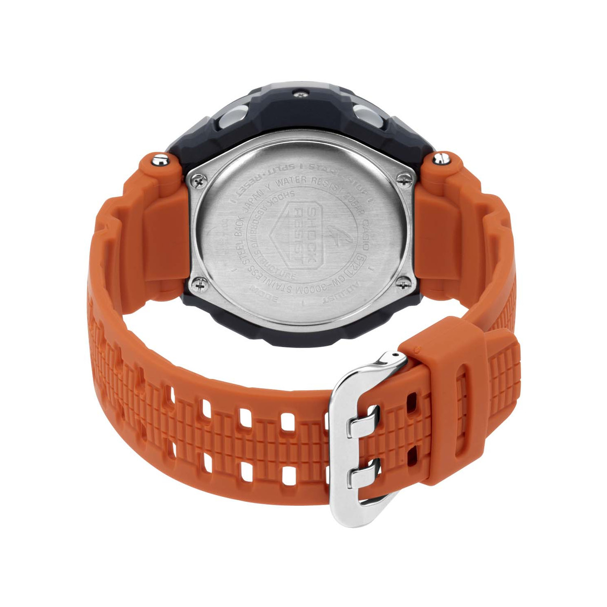 Montre G-SHOCK PREMIUM homme acier bracelet résine orange