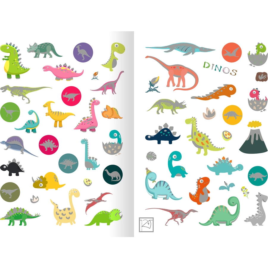 arsEdition Metallic Sticker Dinosaurier